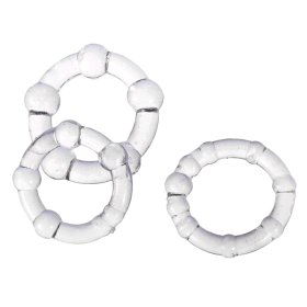 Men's Three-color Silicone Penis Delay Ring (Option: Transparent)